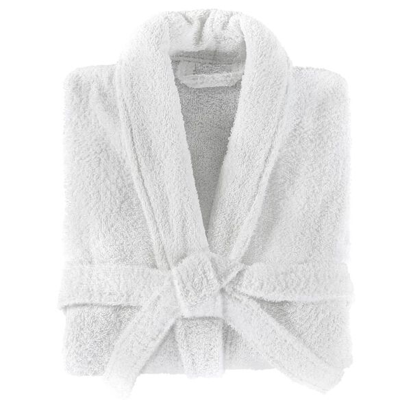 vidaXL Unisex Terry Bathrobe 100% Cotton White L