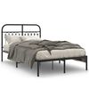 vidaXL Metal Bed Frame without Mattress with Headboard Black 120x200cm