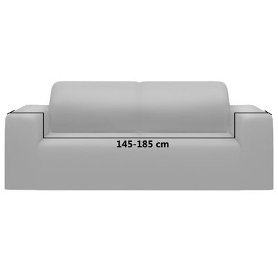 vidaXL 2-Seater Stretch Couch Slipcover Grey Polyester Jersey