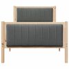 vidaXL Bed frame Brown and dark grey 90 x 190 cm Solid pine wood