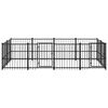 vidaXL Outdoor Dog Kennel Steel 7.51 m²