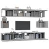 vidaXL 6 Piece TV Cabinet Set Grey Sonoma Engineered Wood