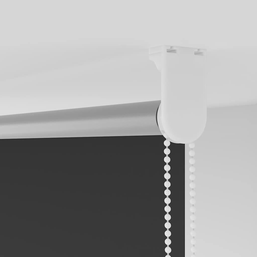 vidaXL Roller Blind Blackout Black 120x230 cm Fabric Width 116.6 cm Polyester