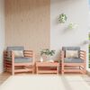 vidaXL Garden Chairs with Cushions 2 pcs Solid Wood Douglas