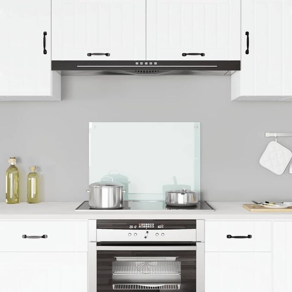 vidaXL Kitchen Backsplash Milk 70 x 50 cm Tempered Glass