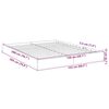 vidaXL Bed Frame without Mattress Grey Sonoma 150x200 cm King Size Engineered Wood