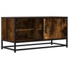 vidaXL TV Cabinet Smoked Oak 80x34.5x40 cm Engineered Wood and Metal