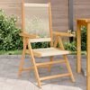 vidaXL Garden Chairs 2 pcs Beige Solid Wood Acacia and Polypropylene