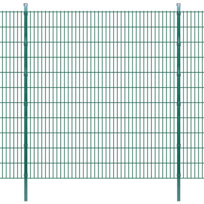 vidaXL 2D Garden Fence Panels & Posts 2008x2230 mm 6 m Green