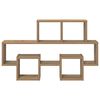 vidaXL Wall Shelf Artisan oak 82 x 15 x 51 cm Engineered wood