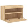 vidaXL TV Wall Cabinet with LED Lights Sonoma Oak 60x30x40 cm