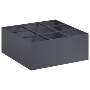 vidaXL Garden Planter Anthracite 100 x 100 x 20 cm Cold-rolled Steel