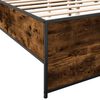 vidaXL Bed Frame without Mattress Smoked Oak 140x200 cm