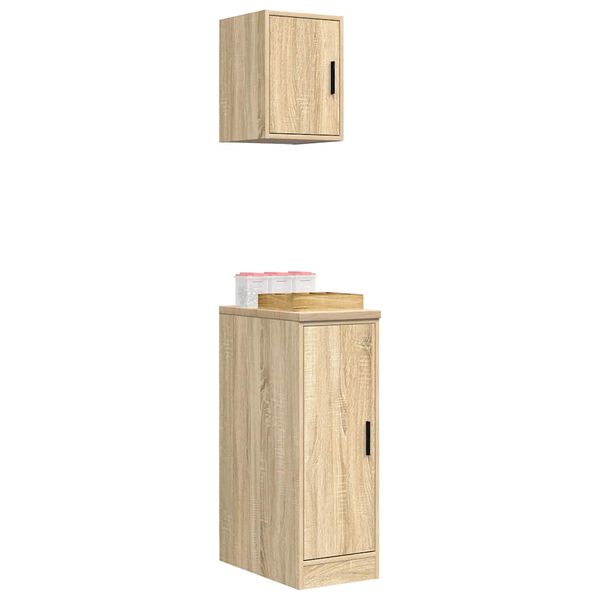 vidaXL Garage Cabinets 2 pcs Sonoma Oak Engineered Wood