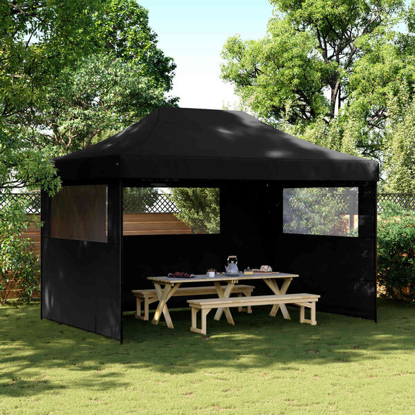 vidaXL Party Tent Folding Black 279 x 410 x 315 cm Oxford Fabric