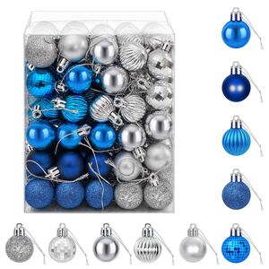 vidaXL Christmas Ball Set 150 pcs Blue and Silver 3 cm Polystyrene