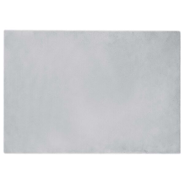 vidaXL Faux Rabbit Fur Rug Olite Grey 140 x 200 cm Polyester