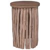 vidaXL Stool Natural 30 x 30 x 45 cm Solid Teak Wood