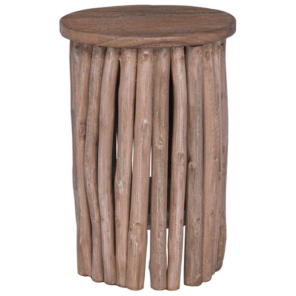vidaXL Stool Natural 30 x 30 x 45 cm Solid Teak Wood