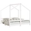 vidaXL Kids Bed Frame White 2x(80x160) cm Solid Wood Pine