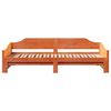 vidaXL Daybed with Trundle without Mattress Wax Brown 90x190 cm Single Solid Wood