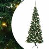 vidaXL Corner Artificial Christmas Tree Green 180 cm PVC and Metal