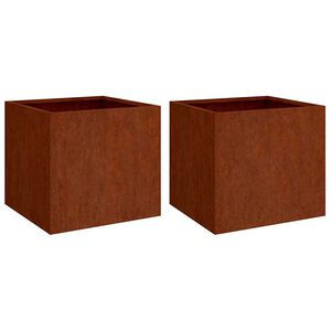 vidaXL Planters 2 pcs 49x47x46 cm Corten Steel