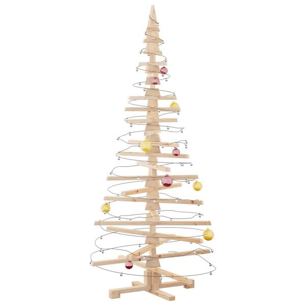 vidaXL Wooden Christmas Tree for Decoration 180 cm Solid Wood Pine