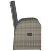 vidaXL Reclining Garden Chairs with Cushions 2 pcs Grey Poly Rattan