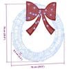 vidaXL Wreath with 60 LEDs Cold white 76 x 8.5 x 76 cm Acrylic