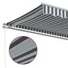vidaXL Manual Retractable Awning Anthracite&White 500x350 cm