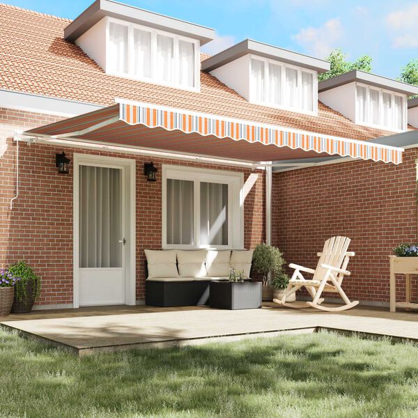 vidaXL Retractable Awning Multicolour 450 x 300 cm Polyester and Metal