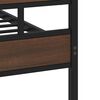 vidaXL Metal Bed Frame without Mattress Brown Oak 160x200 cm