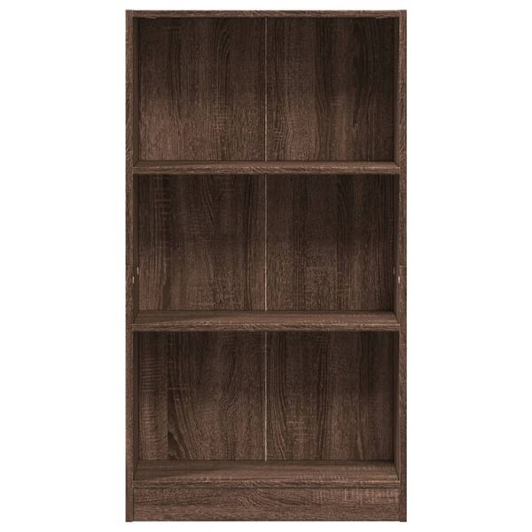 vidaXL Bookcase Brown Oak 60x24x109 cm Engineered Wood