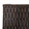 vidaXL Room Divider 4 Panels Brown Poly Rattan