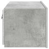 vidaXL TV Wall Cabinet with LED Lights Concrete Grey 60x35x31 cm