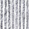vidaXL Fly Curtain White and Grey 100x200 cm Chenille