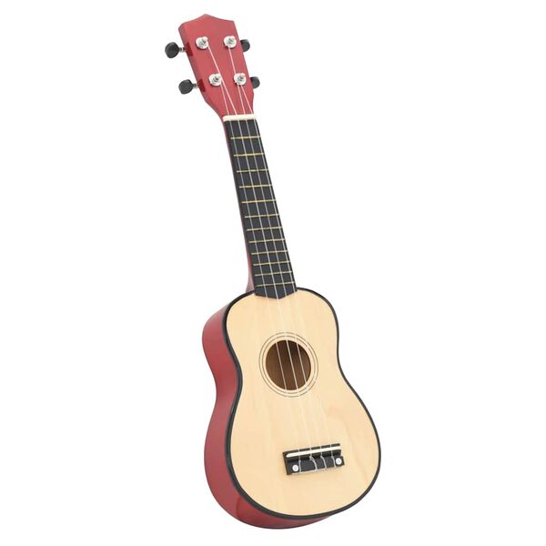 vidaXL Soprano Ukulele Set with Bag for Kids Light Wood 21"