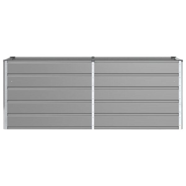 vidaXL Planter Light Grey 195 x 50 x 77 cm Galvanised Steel