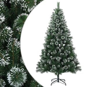 vidaXL Artificial Christmas Tree 120 cm PVC and Metal Green