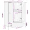 vidaXL Highboard 60x33.5x100 cm Solid Rough Wood Mango