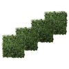 Emerald Artificial Grass Boxwood Mats 4 pcs Green 50x50 cm