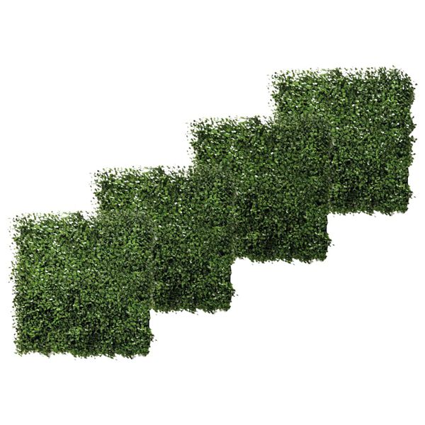 Emerald Artificial Grass Boxwood Mats 4 pcs Green 50x50 cm