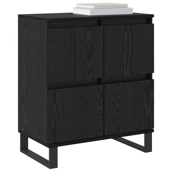 vidaXL Sideboard 2 pcs Black Oak 60 x 35 x 70 cm