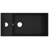 vidaXL Bathroom Sink with Overflow Ceramic Matt Black