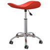 vidaXL Salon Spa Stool Red Faux Leather