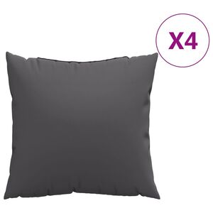 vidaXL Sofa Cushions 4 pcs Anthracite 50x50 cm Fabric