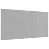vidaXL Kitchen Backsplash 2 pcs Light Grey 100 x 50 cm Tempered Glass