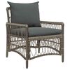 vidaXL Garden Chair Grey 60 x 70 x 78cm Poly Rattan