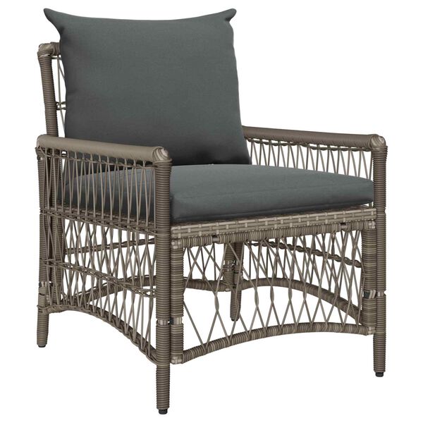 vidaXL Garden Chair Grey 60 x 70 x 78cm Poly Rattan